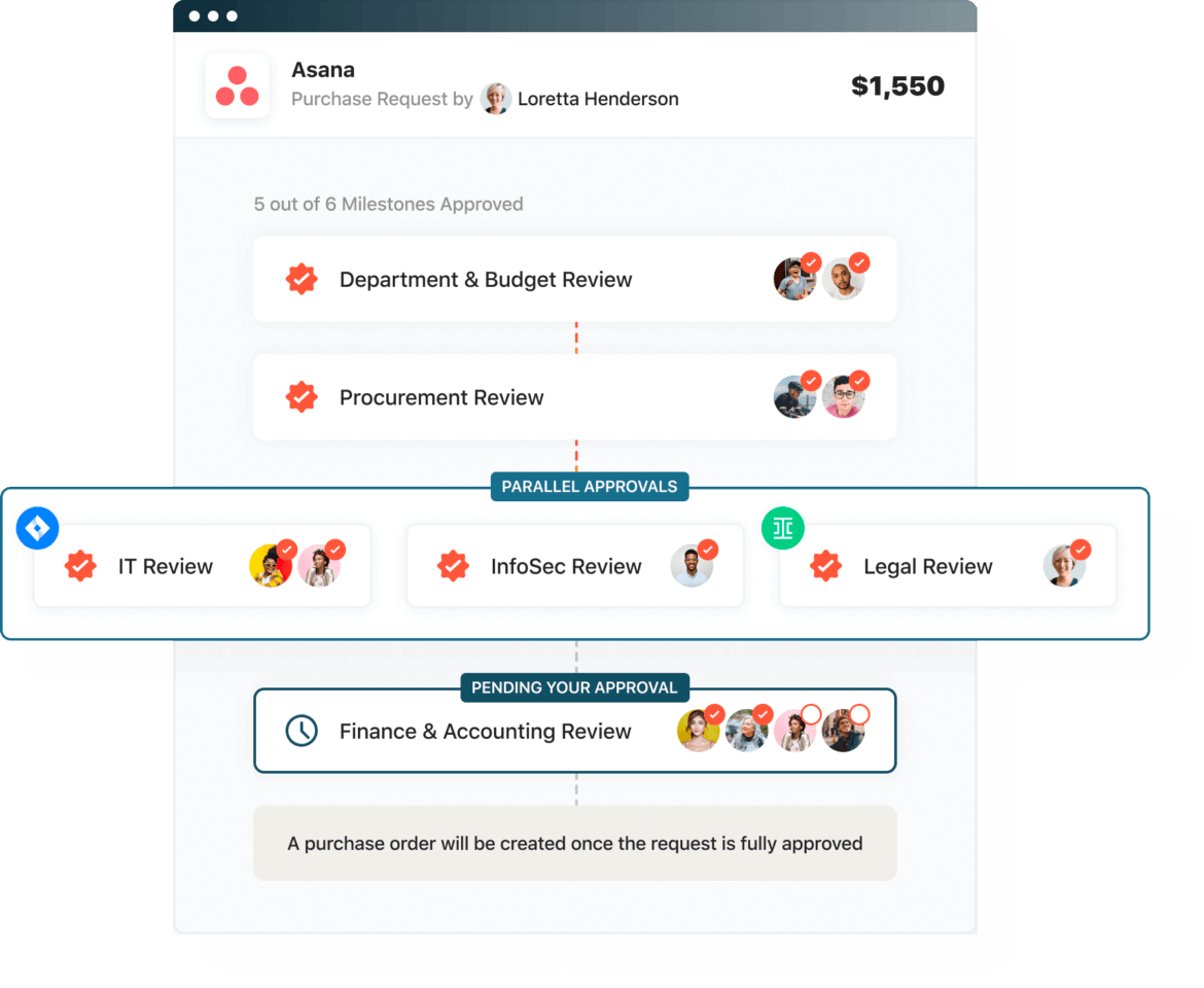 Screenshot of guided procurement