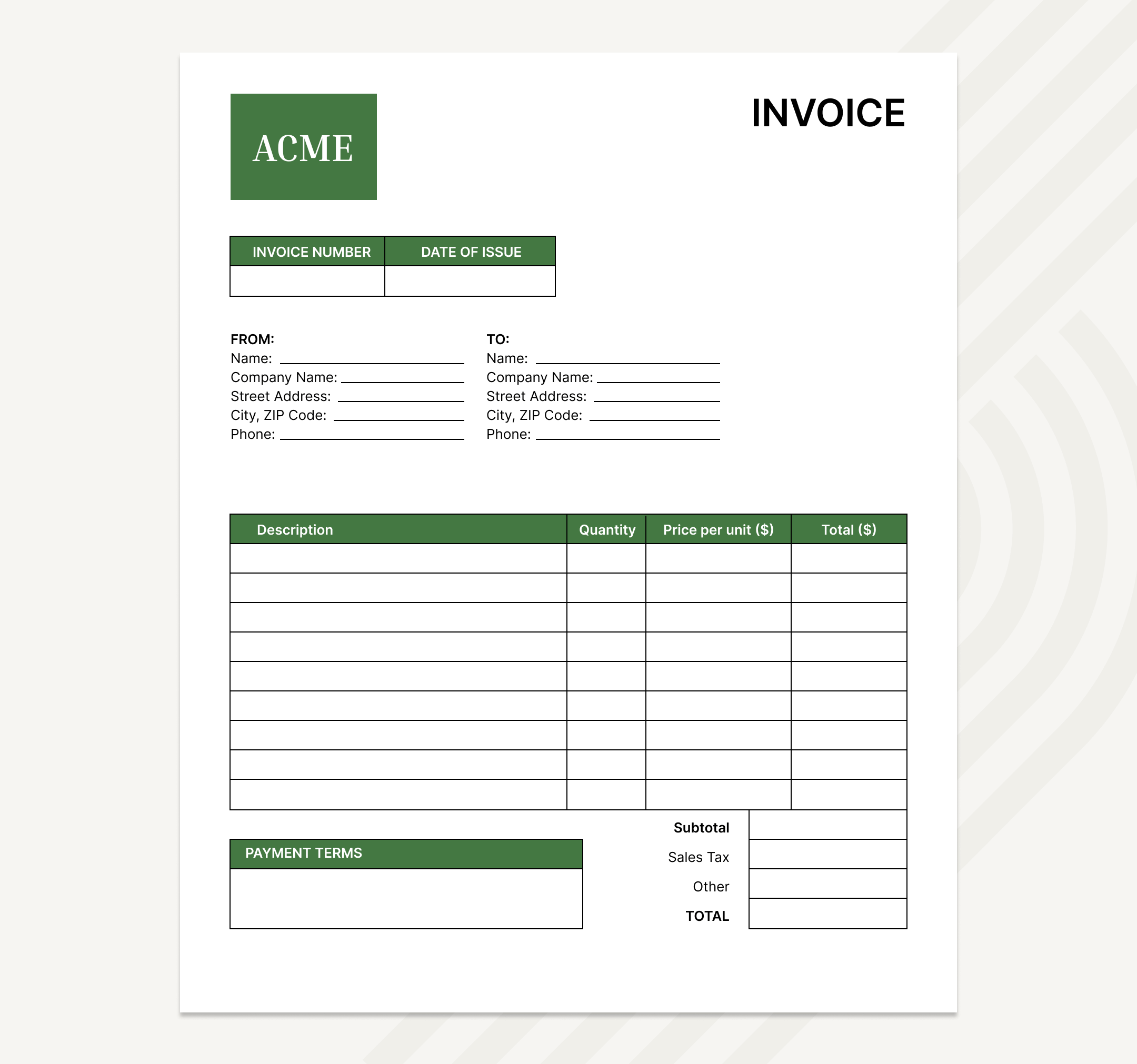 invoice template