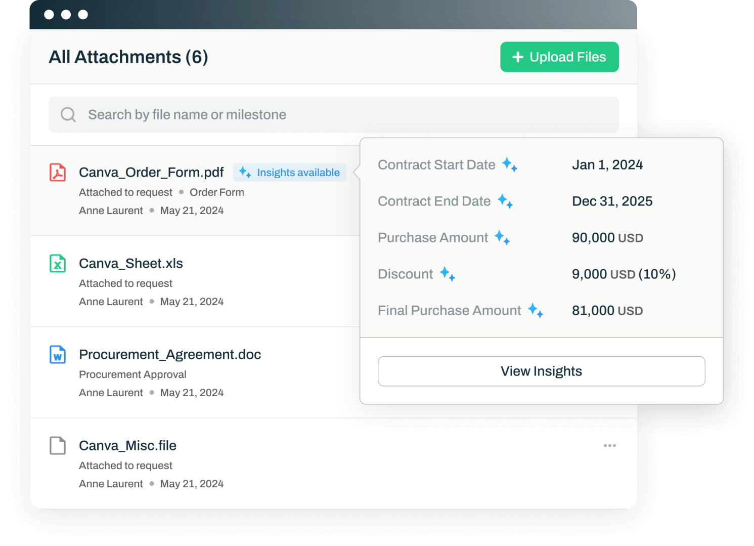 Screenshot of order form insights Screenshot of order form insights