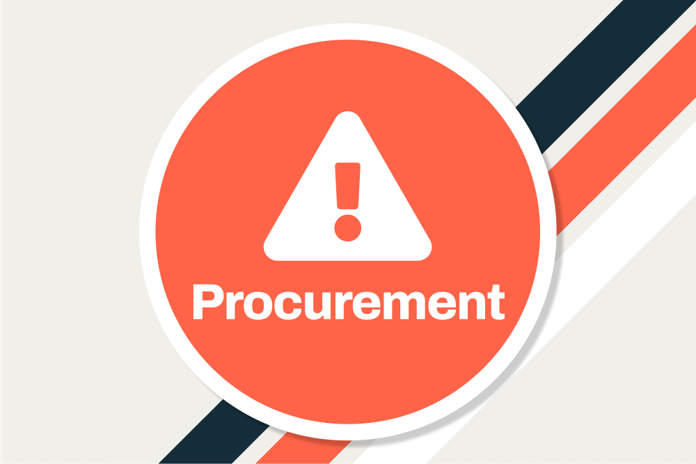 A warning icon with text below for Procurement risks.