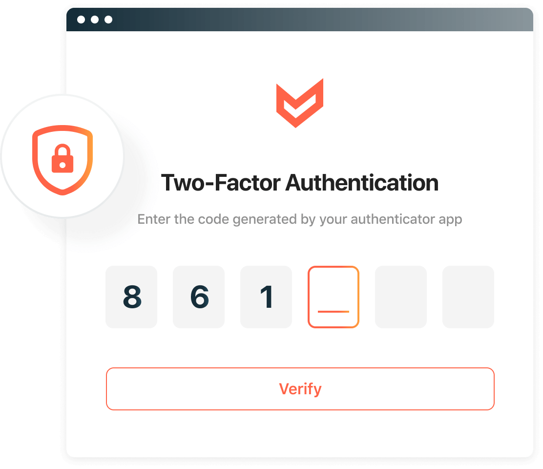Screenshot of Two-Factor Authentication